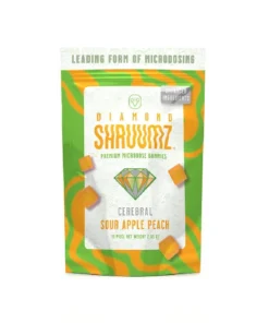 Diamond Shruumz Sour Apple Peach Gummies 15pc