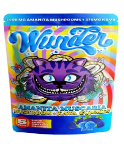 Blue Razz Wunder Amanita Muscaria Mushroom + Kava Gummies 2500mg