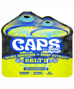 Breezeberry Caps by Good Morels Magic Shrooms + Hemp Extract Belts Gummies 5000mg