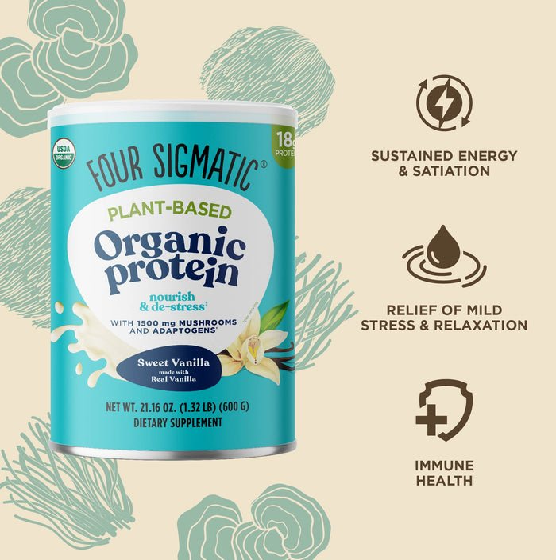 Four Sigmatic Organic Sweet Vanilla Plant-based Protein
