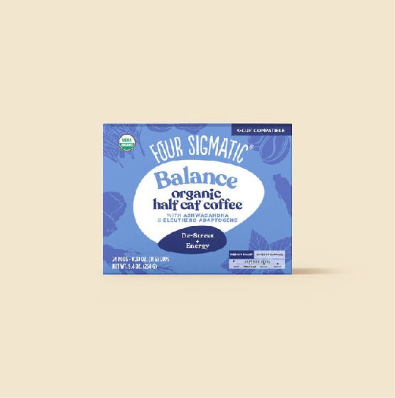 Four Sigmatic Organic Balance Half Caf Coffee Pods Box – 24 count