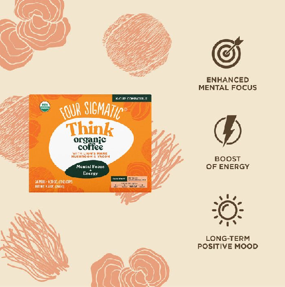 Four Sigmatic Organic Think Coffee Pods Box- 24 count - Image 2