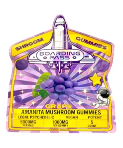 Grape Boarding Pass Amanita Shroom Gummies 1000mg