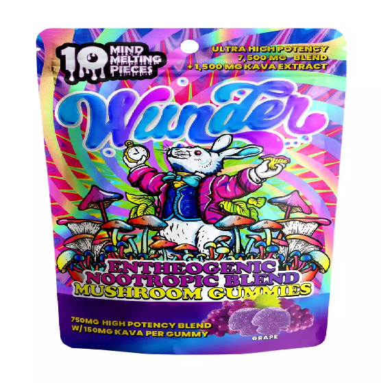 Grape Wunder Entheogenic Nootropic Blend Amanita Mushroom Gummies 7500mg