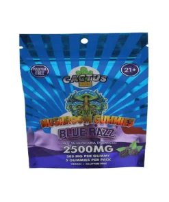 Blue Razz Cactus Labs Amanita Muscara Mushroom Gummies 2500mg