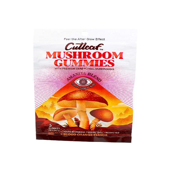 Blood Orange Cutleaf Mushroom Gummies Amanita Blend 500mg